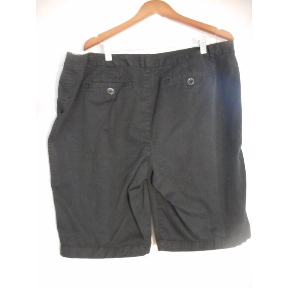 Black Shorts Size 20W JCP JC Penney Chino longer, bermuda style - Picture 2 of 5